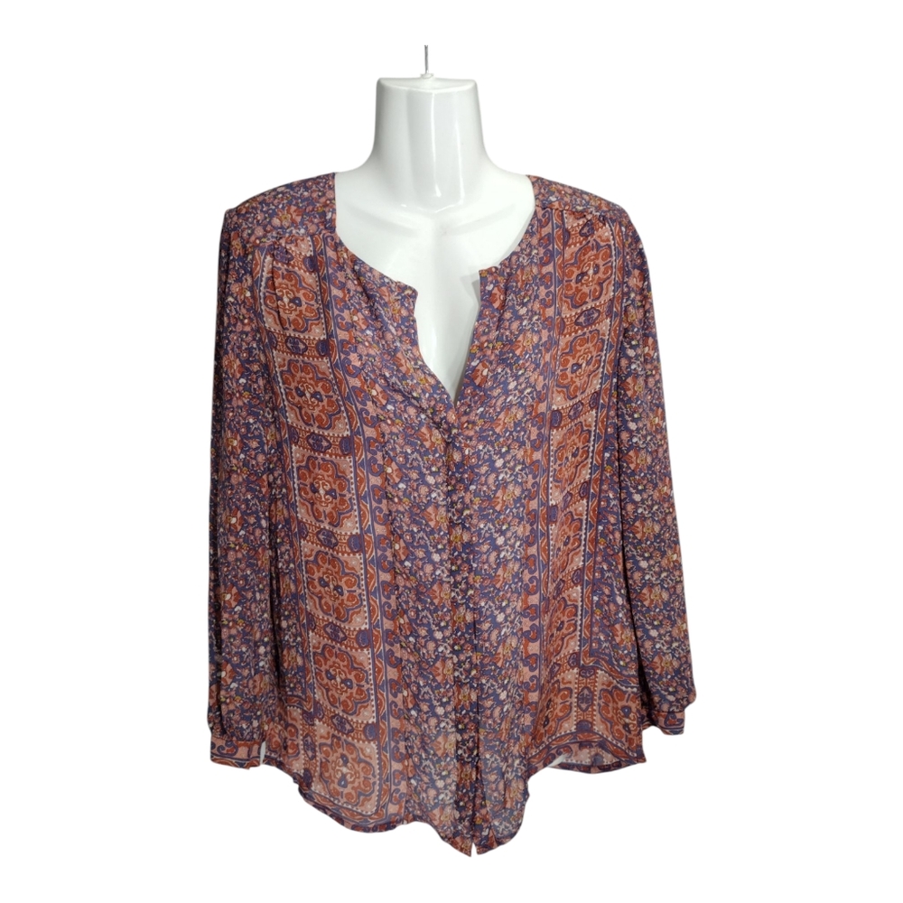 Joie Blouse Silk Mixed Print Size XS
